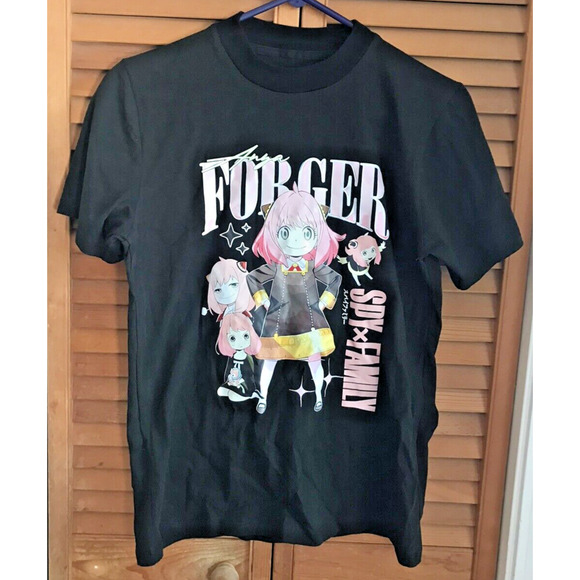 Anya Forger Spy x Family Unisex Size Small Black t-shirt Anime Manga by ATBA3LI - Picture 1 of 6